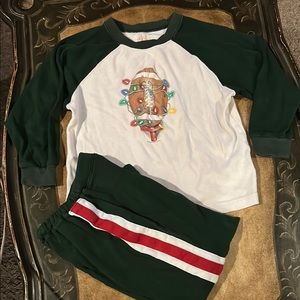 Green and White Kids Pajamas